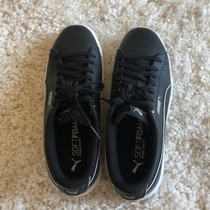 Black Leather Puma Sneakers